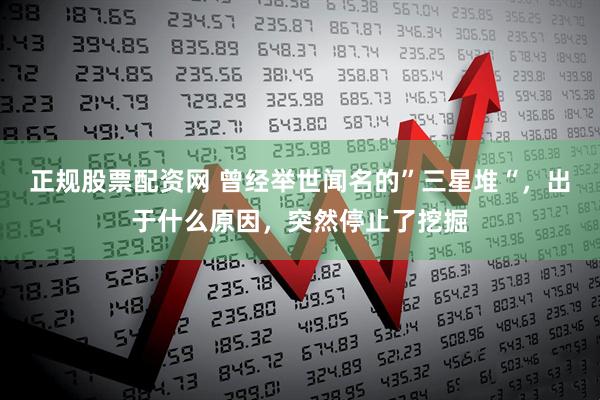 正规股票配资网 曾经举世闻名的”三星堆“，出于什么原因，突然停止了挖掘